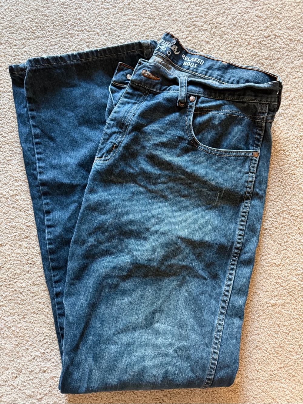 Relaxed Boot Men’s Jeans in Dark Blue Denim